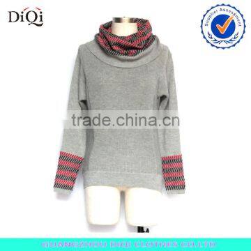 women turtle neck loose knit sport pullover