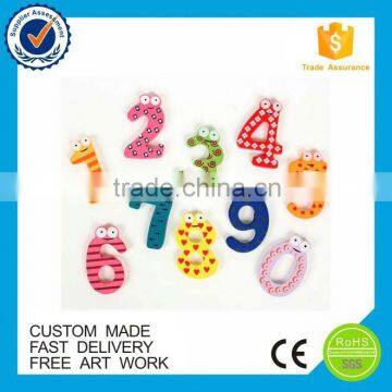 Hot sale number shaped custom pvc soft rubber fridge magnet