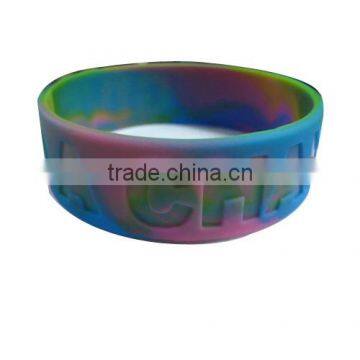 1 inch wide silicone rubber wristband