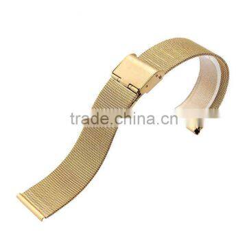 0.4 Line Stainless Steel Mesh Watch Band With Folding Buckle photo-3