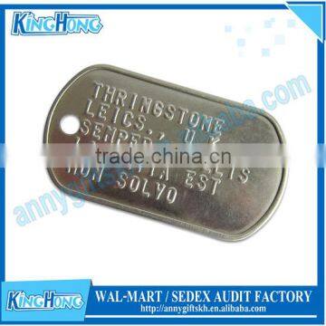 Customized embossed blank dog tags
