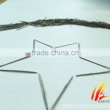 Melt exracted stainless steel fibers for safe deposit box/hospital X-ray machines