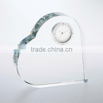 Noble New Design Crystal Clock with heart shape (G-0164)