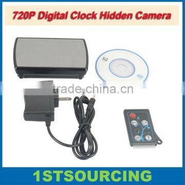 Hot sales digital alarm clock hidden camera wall clock camera