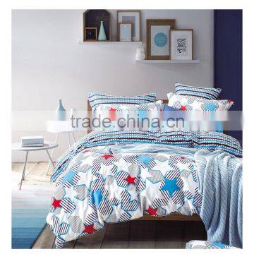 Star Printed Style Sateen Bedding Set 100% Cotton Customized Size