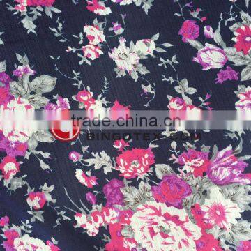 Polyester Print Floral Pattern Fabric for Shirt