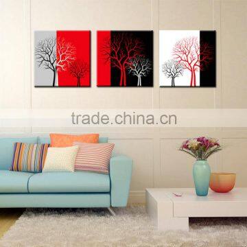 Decorative Wall Picture Abstract Red Tree Canvas Oil Painting