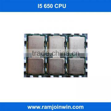 Free Sample 2.5 GT/s DMI LGA 1156 Socket Type i5 650 Core Cpu Processor photo-4