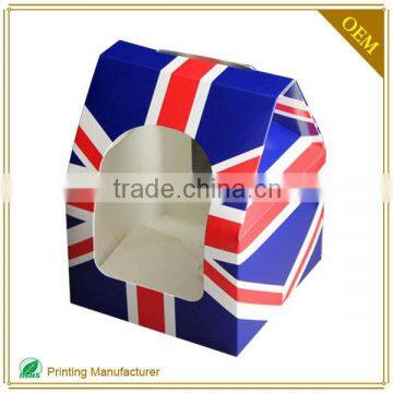 Custom Single Cupcake Box For Sale Wholesale Foldable Art Paper With Handles