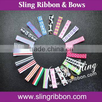 hot sale custom printed ribbon cover alligator clips