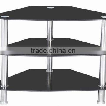 2016 NEW DESIGN LCD TV STAND CHEAPER GLASS TABLE BLACK GLASS LIVING ROOM STAND photo-2