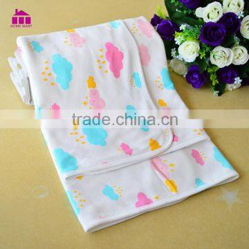 lovely high quality soft feel worsted cotton printed multi-functional baby blanket