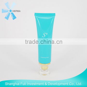 offset printing plastic tube with screw on cap for cream packaging