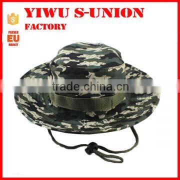 Wholesale men woodland military custom printed camo funny bucket hat