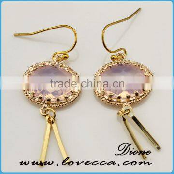 Hot gift items fashion jewelry gold brass cute stud earring on 