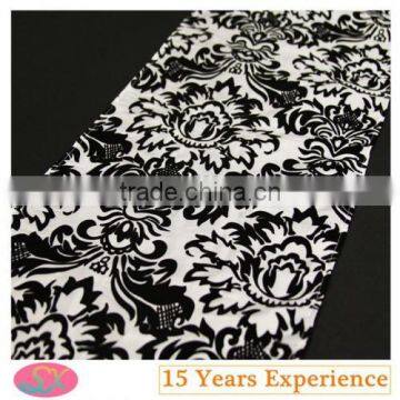 Classical Damask Table Runner Flocking Table Runner Taffeta Runner