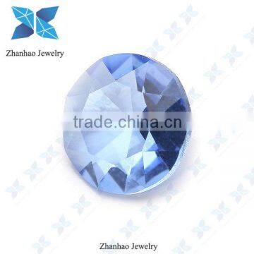 Round lavender faceted glass rough synthetic stone