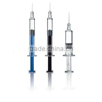 Glass material bottle syringe