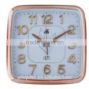 Square 3D dial decorative plastic wall clock