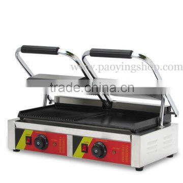 Commercial Use Non-stick 220v Electric Double Panini Grill photo-4
