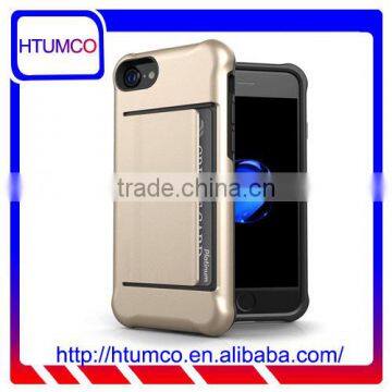 New Style Back Card Mobile Phone Case Double Layer Case for Apple IPhone 7 (4.7")