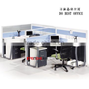 Office furniture call center cubicle workstation for 2 people