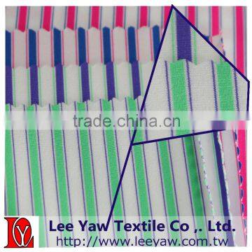 92% polyester 8% spandex yarn dyed auto stripe jersey fabric for garment