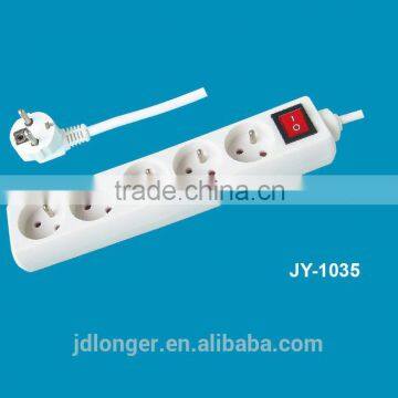 hot sale high quality 5 way extension french socket switch power strip CE 16A 220V china socket