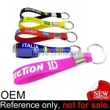 promotion cheap custom car silicone wristband key holder