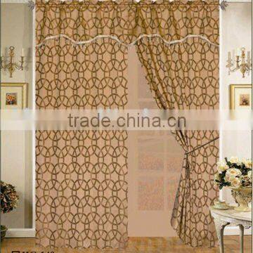 Jacquard Curtain with Fringe Valance