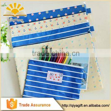 cangnan qingyang wholesale custom clear fasion 600d Polyester Pencil Case for teenagers