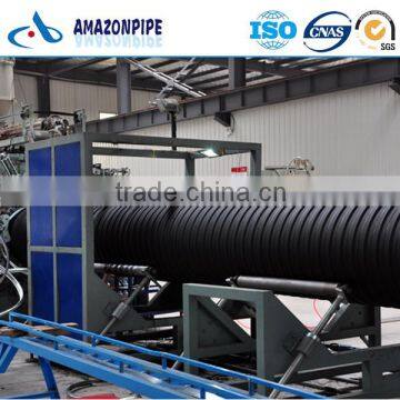 DN300-2000mm HDPE coated steel pipe/corrugated pe steel belt reinforced pipe