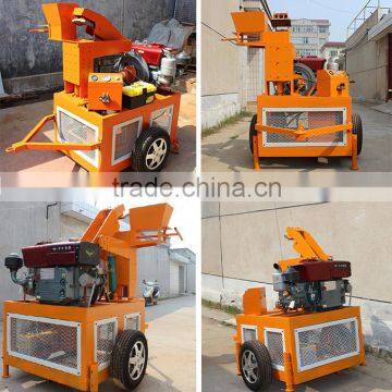 QTS1-20 dongyue diesel engine hydraulic interlock clay brick making machine with nice price