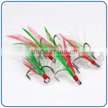 Original Design Red Feather Less Harm the Fish Circle Hooks Fishing