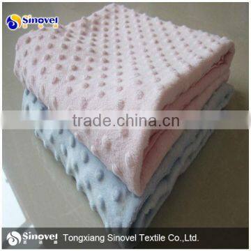 100% polyester minky blanket fabric,velboa fabric