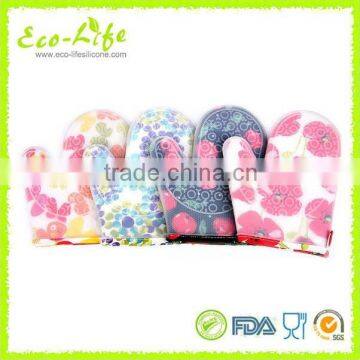 Hot Selling 100% Food Grade Silicone Mitts With Cotton Inside, Oven BBQ Mitts photo-6