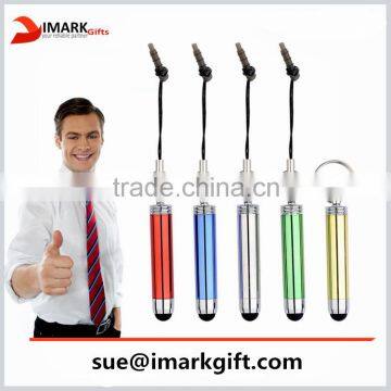 Plastic Hanger Touch Pen With Key Ring