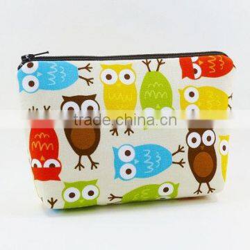 small cotton zipper pouch