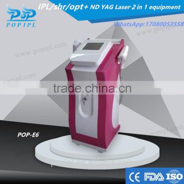 ipl 2000W IPL SHR Elight/2in1laser hair removal equipme Muti-functional beauty/ Laser +E-LIGHT /OPT IPL +ND.YAG 2000w