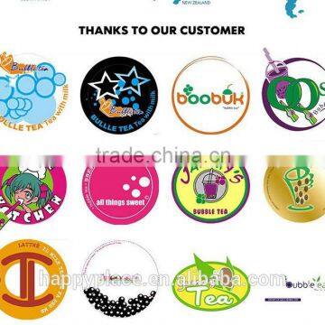 customized bubble tea cup sealing film, bubble tea cup sealing lid, bubble tea sealing film