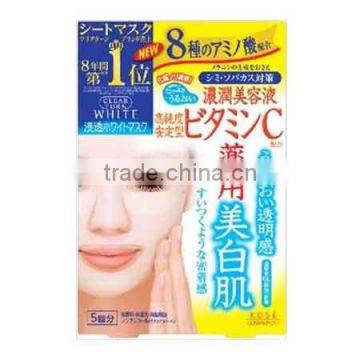 Clear Turn White Mask VC Vitaminc 5 Sheets Made in Japan Whitening Face Mask