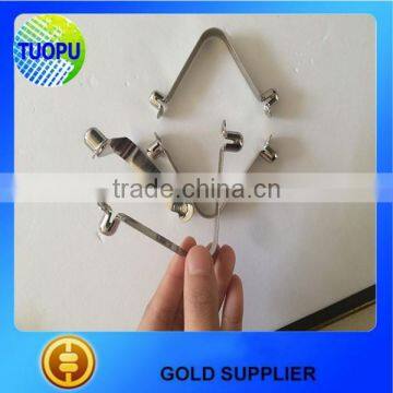 Tube /pipe fitting double hollow button spring v shape clip