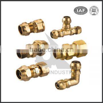 CNC precision machining brass compression fitting for pe pipe