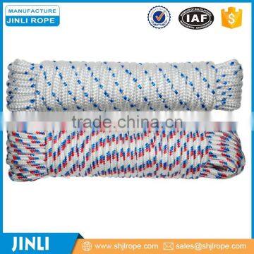 JL White/Red Double Braided PP Rope Polypropylene Filament Rope