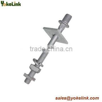 Steel crossarm 5/8''x 1 3/4'' short shank pin line post stud