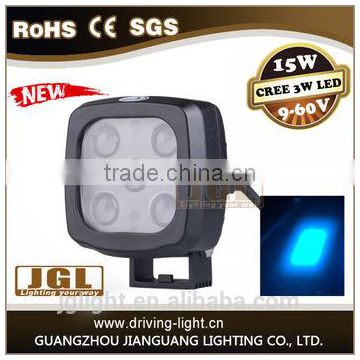 LED high-end heavy duty work light 15w cree blue spot led working light for forklift