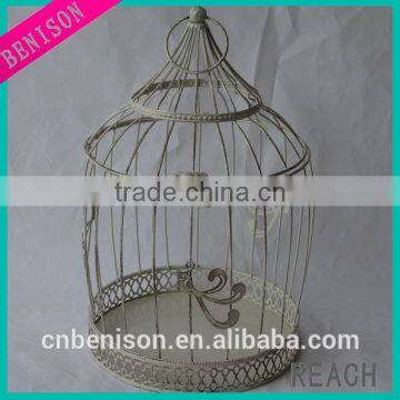 antique white decorative metal birdcage