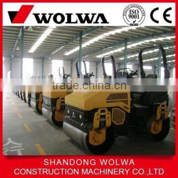 ride on double steel drum static road roller with 2 ton weight