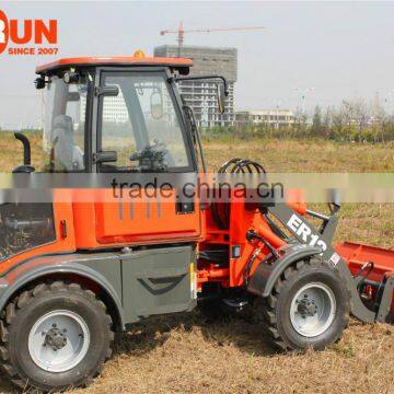 Everun Brand 1.2 Ton Mini Snow Bucket Wheel Loader With New Rear Bumper photo-2