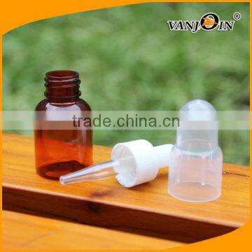 1oz Amber Plastic Bottles for Essential Oils With Eye Dropper photo-2